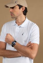 Camisa Polo Piquet Maculina Los Corrales Branco