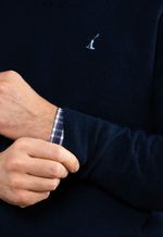 Suéter Masculino V Lã Merino Misto 5168 Azul Marinho
