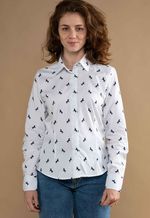 Camisa Dama Horse Azul Marinho