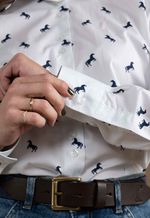 Camisa Dama Horse Azul Marinho