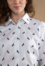 Camisa Dama Horse Azul Marinho