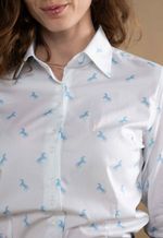Camisa Dama Horse Azul Claro
