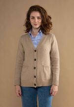 Cardigan Feminino Lã Misto 3610 Bege
