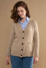 Cardigan Feminino Lã Misto 3610 Bege
