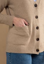 Cardigan Feminino Lã Misto 3610 Bege