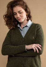 Cardigan Feminino Lã Misto 3610 Verde