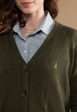 Cardigan Feminino Lã Misto 3610 Verde