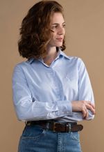 Camisa Dama Skin Los Corrales Azul Claro