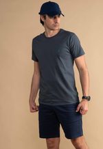 Camiseta Masculina Lisa 2025 Cinza Chumbo