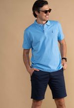 Camisa Polo Piquet Maculina Los Corrales Azul Ceu