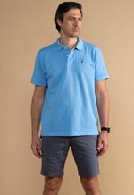 Camisa Polo Piquet Maculina Los Corrales Azul Ceu