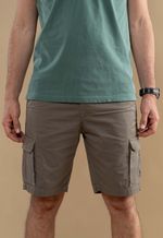 Bermuda Maculina Sarja Cargo 2559 Verde Musgo