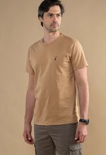 Camiseta Masculina Lisa 2025 Camel