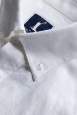 Camisa Maculina Clássica Linho Branco
