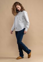 Camisa Feminina Linho Cinza