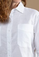 Camisa Feminina Linho Branco