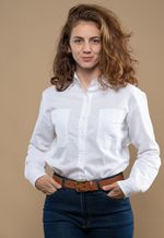 Camisa Feminina Linho Branco