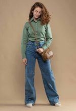 Camisa Feminina Linho Verde