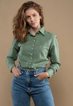 Camisa Feminina Linho Verde