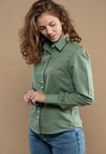 Camisa Feminina Linho Verde