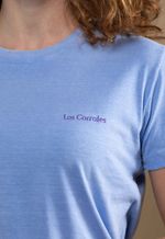 Camiseta Estampada Feminina 2026 Azul