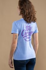 Camiseta Estampada Feminina 2026 Azul