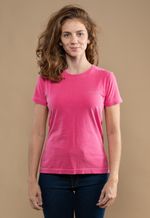 Camiseta Estampada Feminina 2026 Rosa