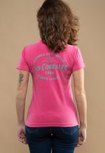Camiseta Estampada Feminina 2026 Rosa