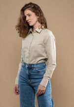 Camisa Feminina Linho Bege