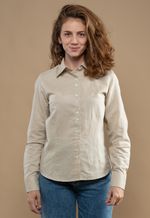Camisa Feminina Linho Bege