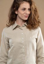 Camisa Feminina Linho Bege
