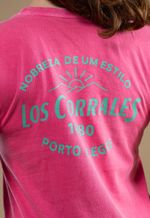 Camiseta Estampada Feminina 2026 Rosa