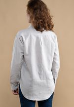 Camisa Feminina Linho Cinza