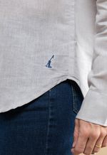 Camisa Feminina Linho Cinza