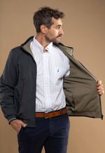 Jaqueta Masculina Breath Shell Reversível Grafite e Caqui
