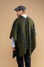 Poncho Pampa Verde e Azul Marinho