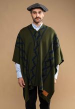 Poncho Pampa Verde e Azul Marinho