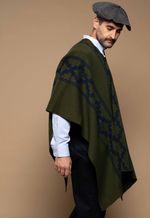 Poncho Pampa Verde e Azul Marinho