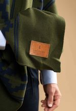Poncho Pampa Verde e Azul Marinho
