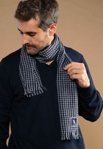 Cachecol Misto Pied-de-Poule Marinho Los Corrales