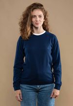 SUETER FEMININO GOLA U 6050 Azul Marinho