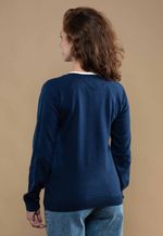 SUETER FEMININO GOLA U 6050 Azul Marinho