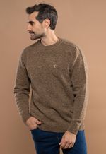 Suéter Masculino Lã Merino Marrom Molinado