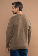 Suéter Masculino Lã Merino Marrom Molinado