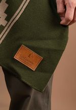 Poncho Pampa Verde com Bege 