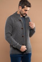 Casaco Masculino Estonia Lã Virgem Cinza