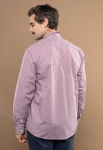 Camisa Justo Masculina Custom Xadrez Rosa Antigo
