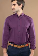 Camisa Justo Masculina Custom Xadrez Bordô