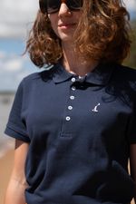 Camisa Polo Piquet Feminina Los Corrales Azul Noite