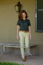 Camisa Polo Piquet Feminina Verde Militar